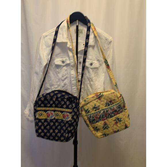 Vera Bradley Vintage Quilted Crossbody Shoulder Bag Lot of 2 Floral Paisley - Picture 2 of 9